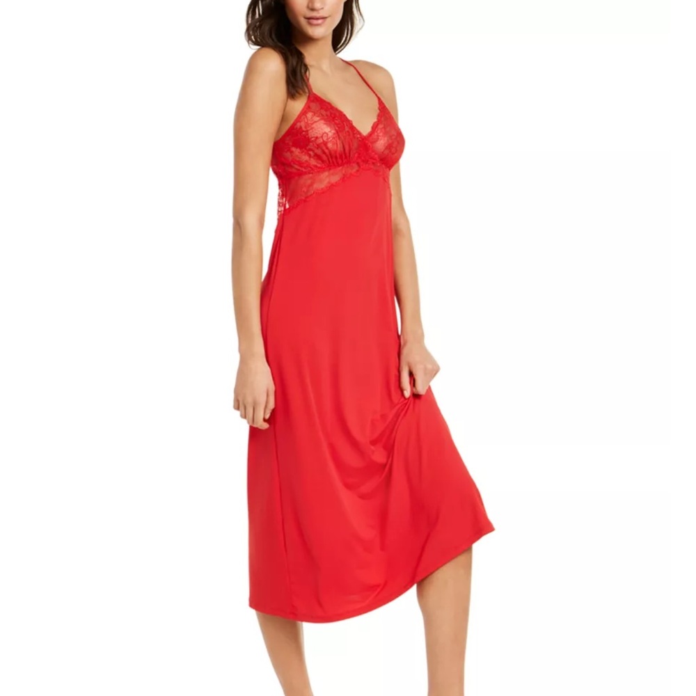 NWT Red Lace Long Nightgown Size‎ XXL